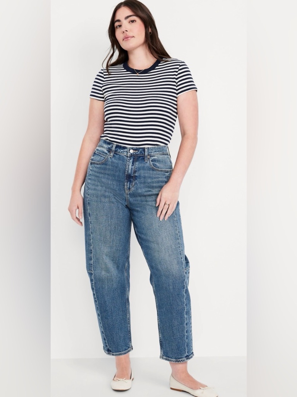 Old Navy Size 14 High-Rise Barrel Blue Women's Jeans